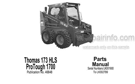 thomas protough 1700 skid steer parts|thomas 1700 skid steer parts.